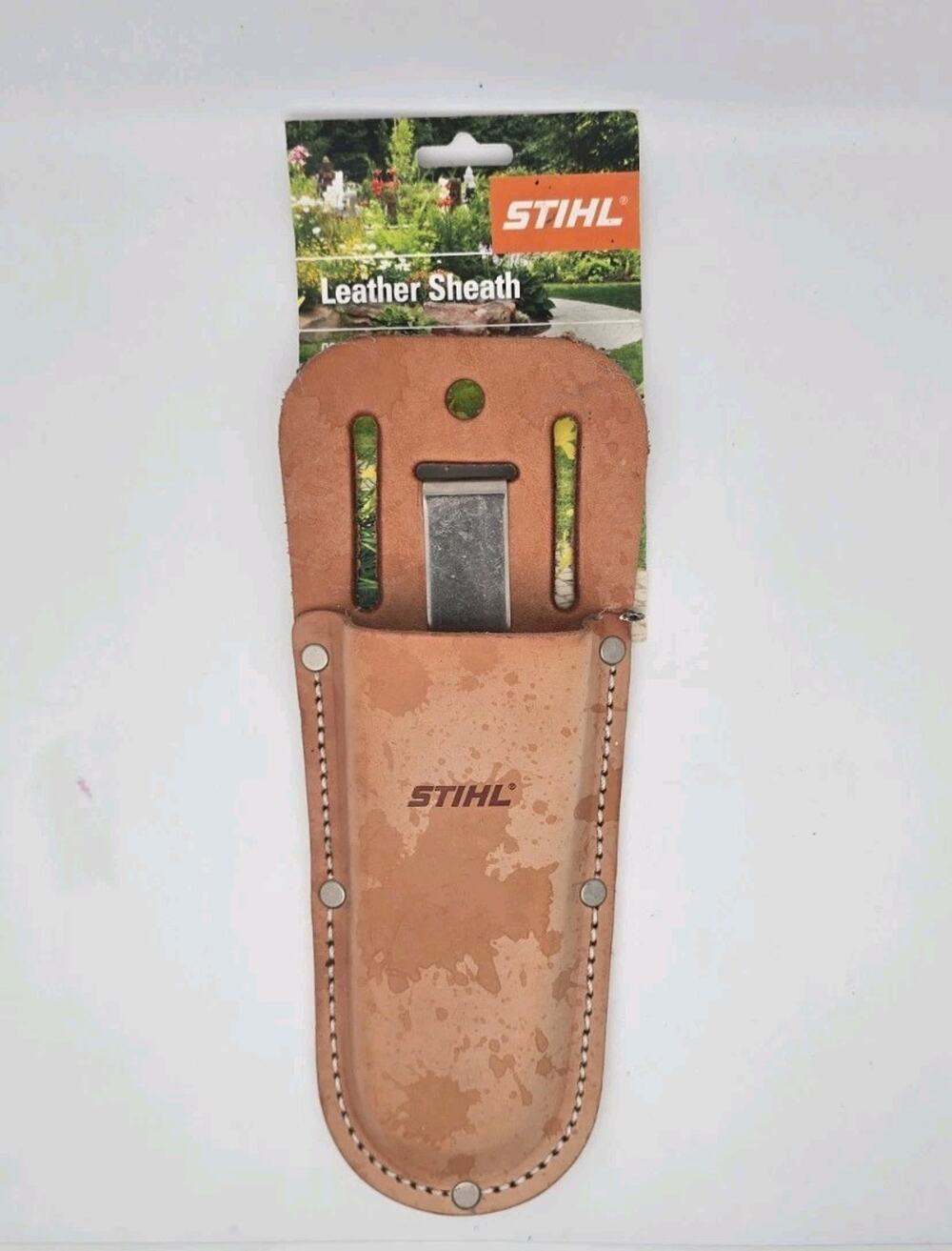 STIHL genuine leather pruner sheath with belt clip NEW 0000-882-0710